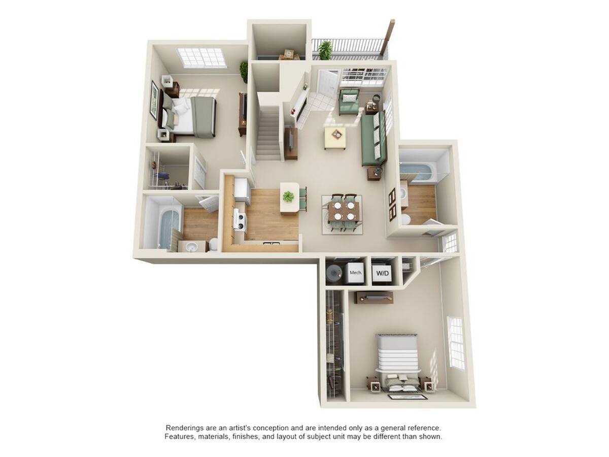 Floorplan diagram for Sawtooth 2, showing 2 bedroom