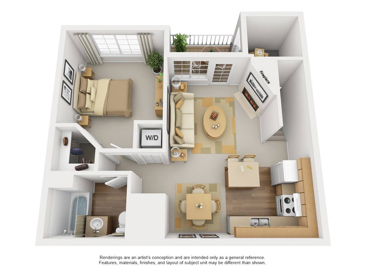 Floorplan diagram for Sopris 2, showing 1 bedroom