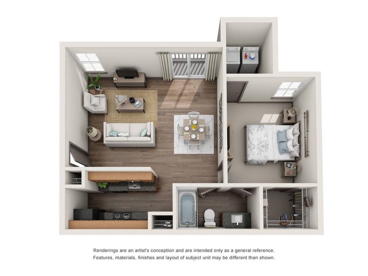 Floorplan diagram for A3, showing 1 bedroom
