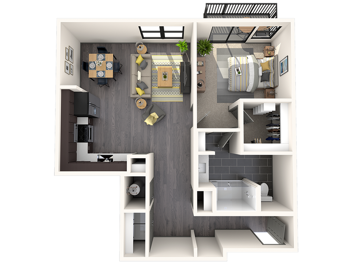 Floorplan diagram for EA-3, showing Studio