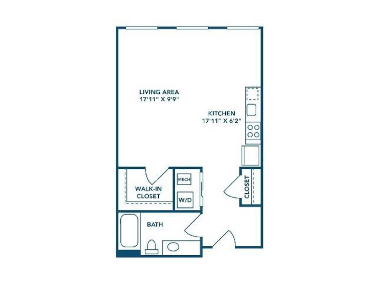 Floorplan diagram for Julian, showing Studio