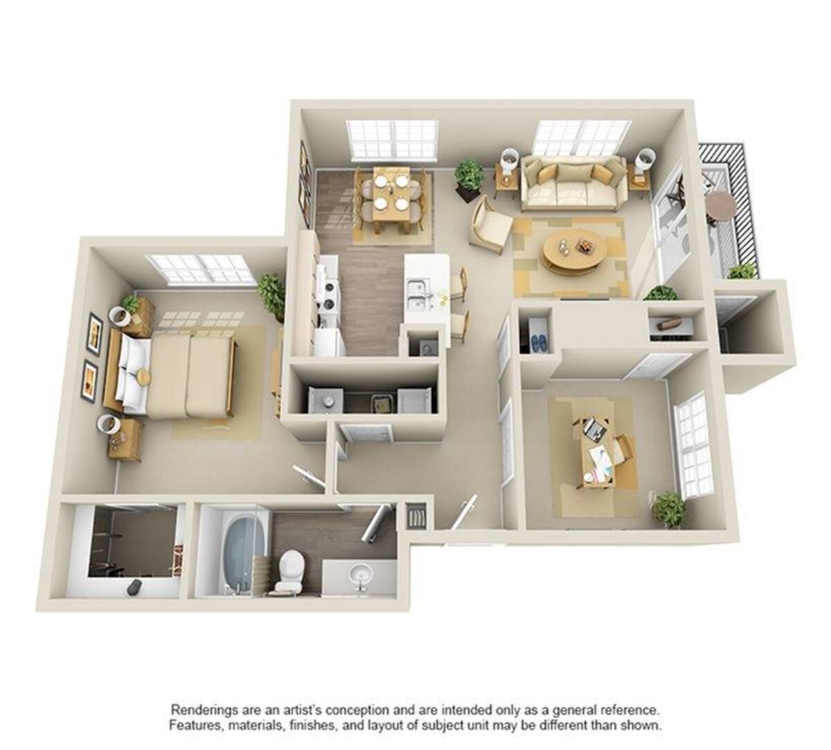 Floorplan diagram for Hamilton, showing 1 bedroom