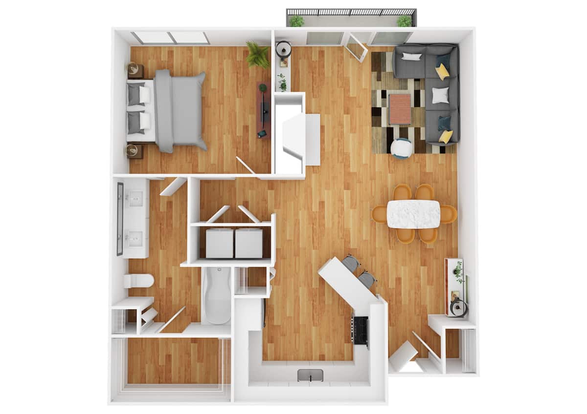 Floorplan diagram for A4, showing 1 bedroom