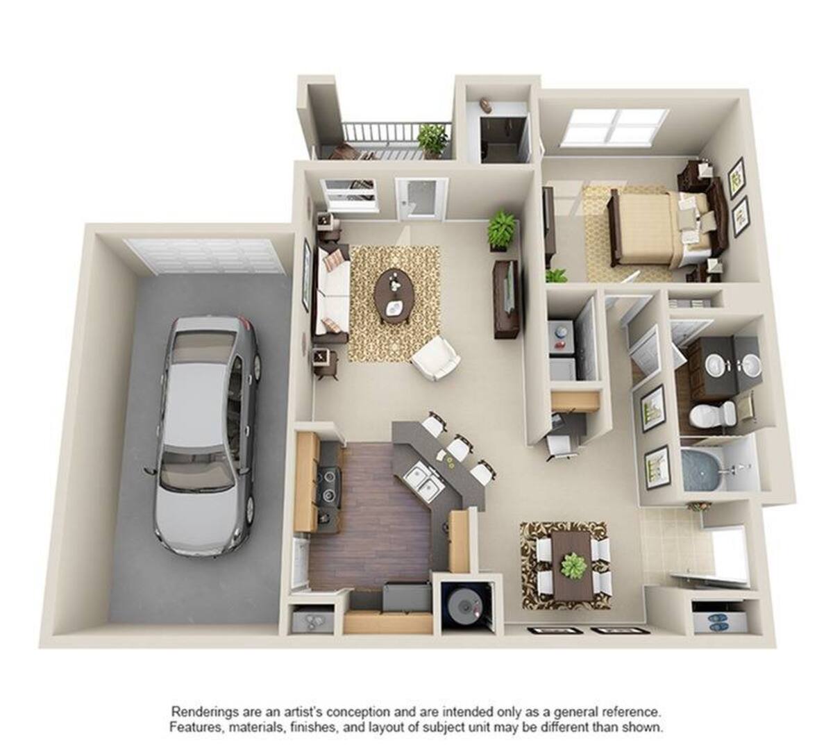 Floorplan diagram for A1G, showing 1 bedroom