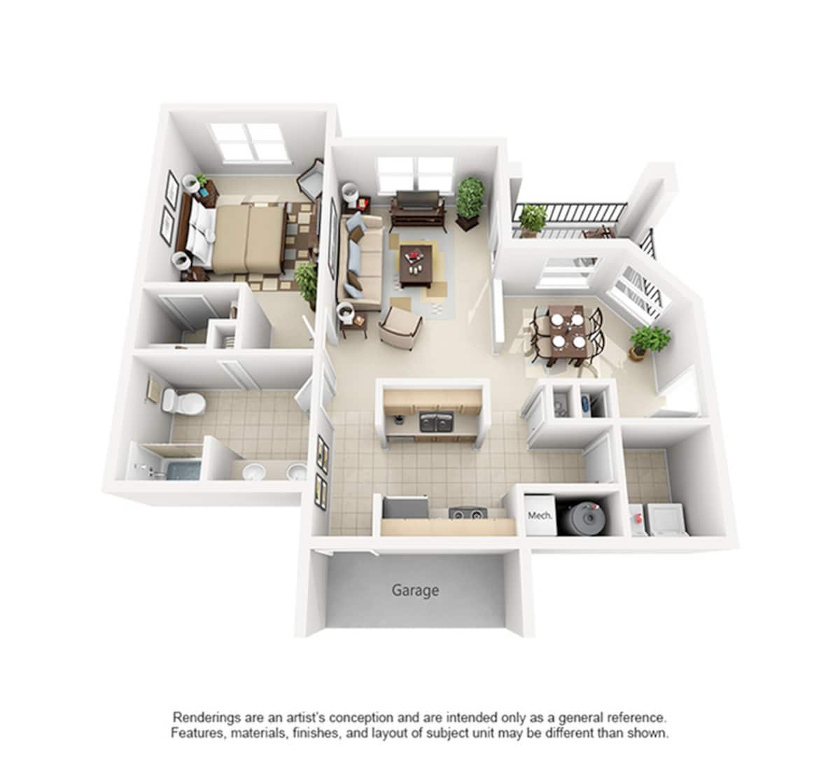 Floorplan diagram for Mayfair | Renovated, showing 1 bedroom