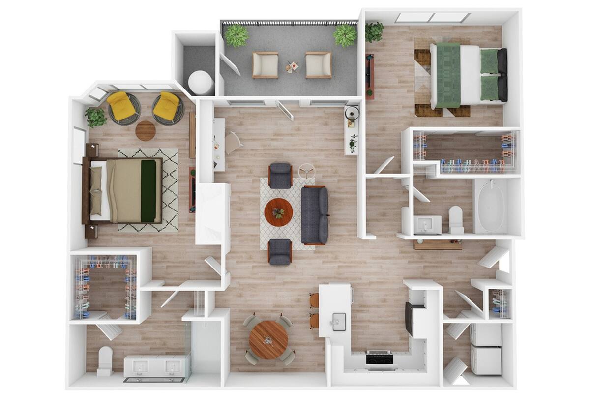 Floorplan diagram for B4, showing 2 bedroom