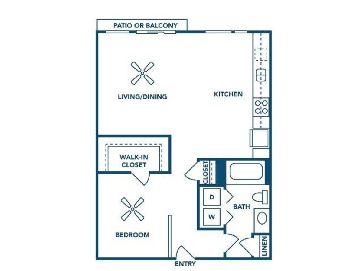 Floorplan diagram for A1, showing Studio