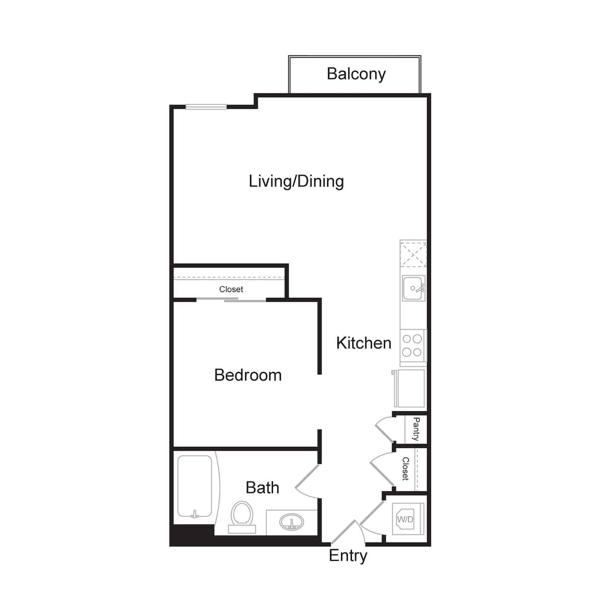 Floorplan diagram for S4, showing 1 bedroom