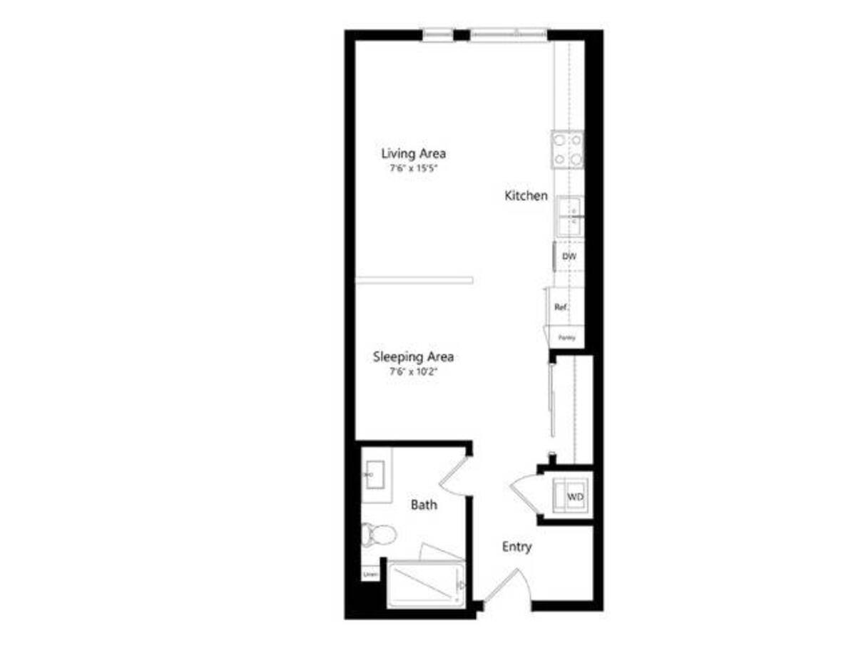 Floorplan diagram for S-A.1, showing Studio