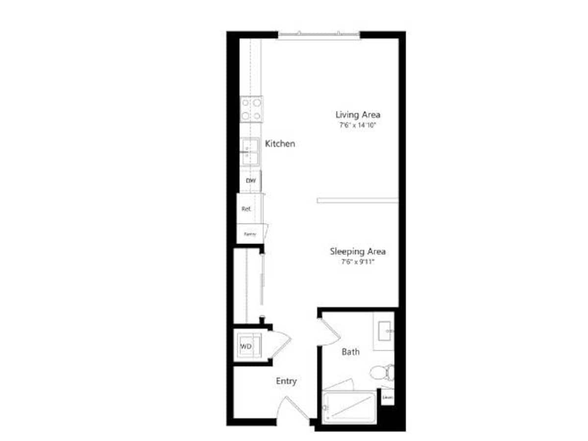 Floorplan diagram for S-A.4, showing Studio