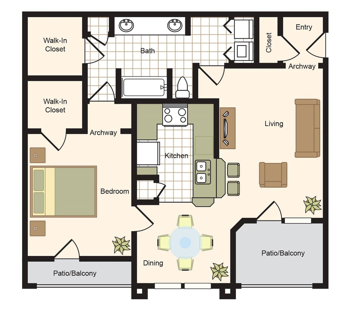 Plano de A, que muestra 1 habitación