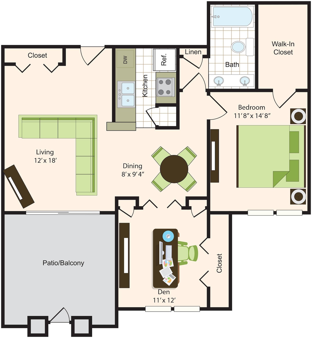 Floorplan diagram for B2, showing 1 bedroom