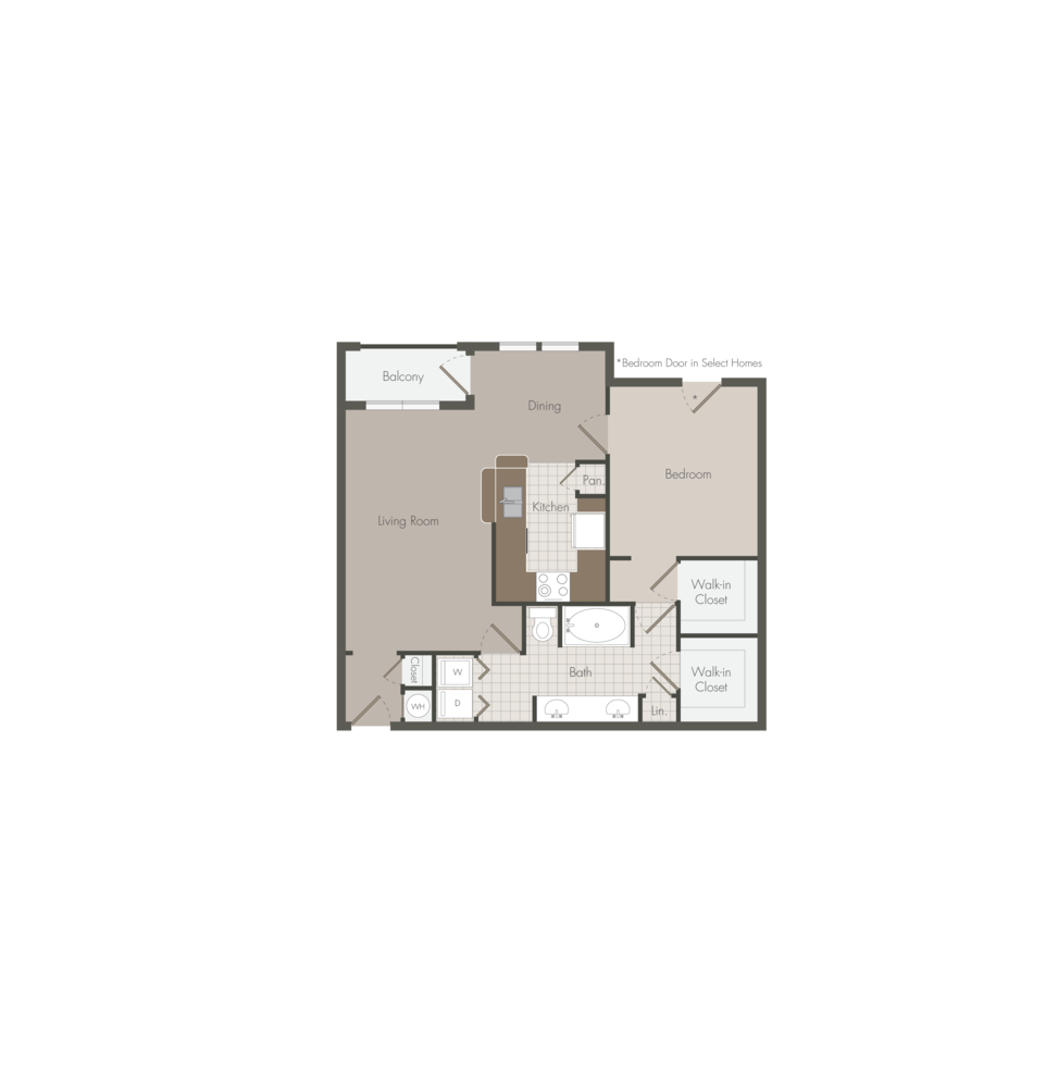 Plano de A2, que muestra 1 dormitorio