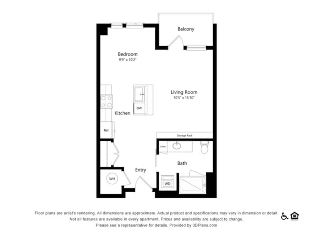 Floorplan diagram for S4a, showing Studio