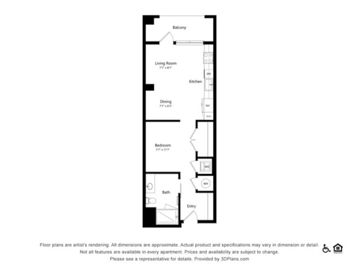 Floorplan diagram for S6a, showing Studio