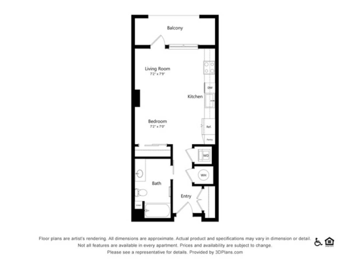 Floorplan diagram for S1, showing Studio