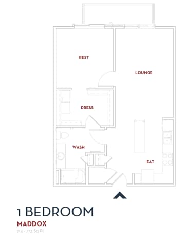 Plano de Maddox, que muestra 1 habitación