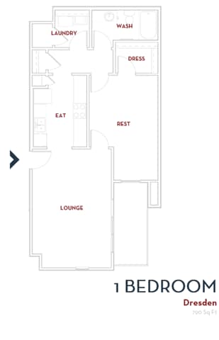 Plano de Dresden, que muestra 1 habitación