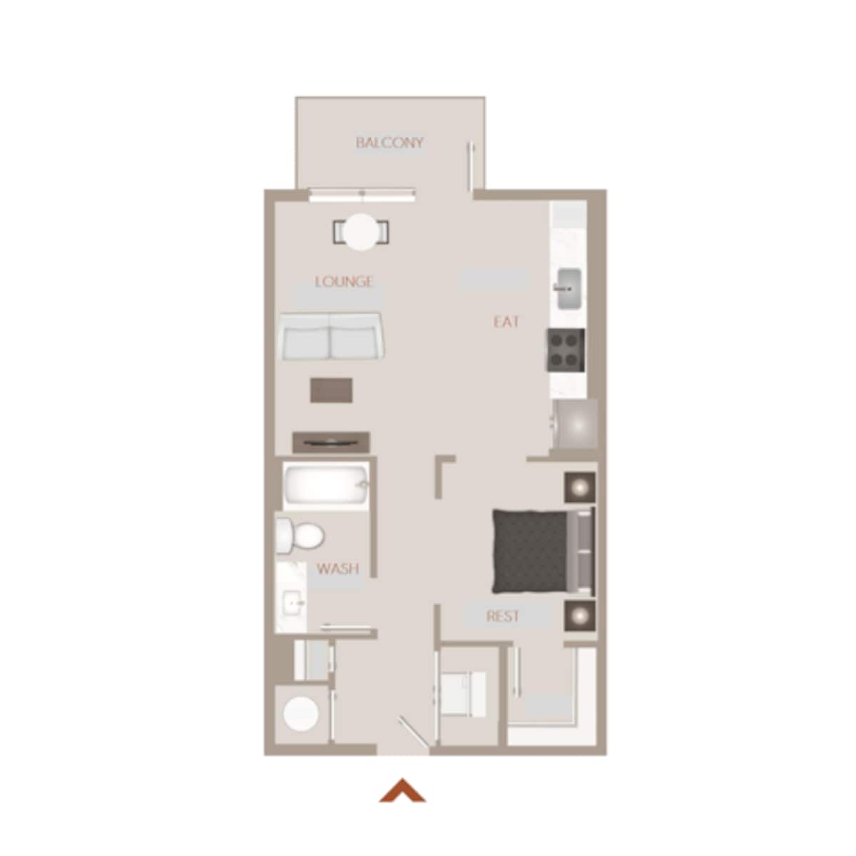 Floorplan diagram for Banksy, showing Studio