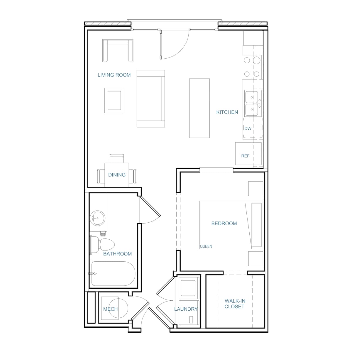 Floorplan diagram for S1, showing Studio