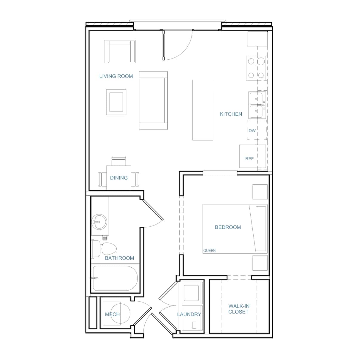 Floorplan diagram for S1, showing Studio