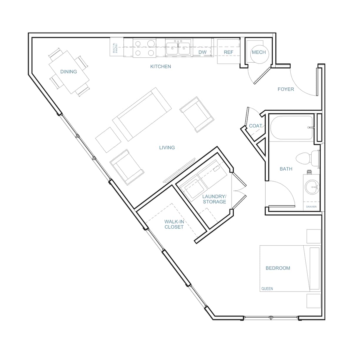Floorplan diagram for S3, showing Studio