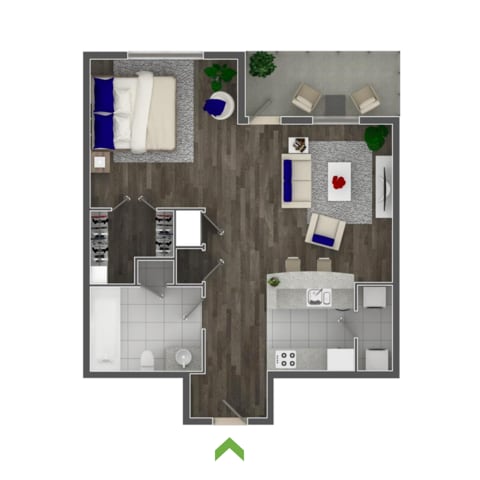 Floorplan diagram for Ansley, showing Studio