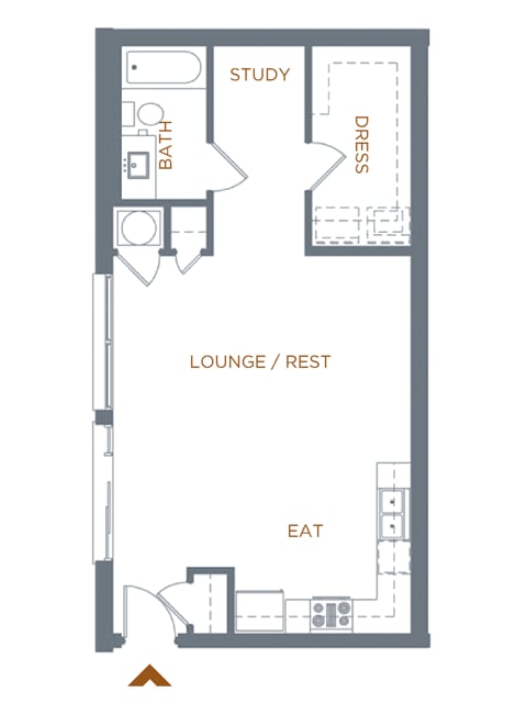 Floorplan diagram for Alloy III, showing Studio
