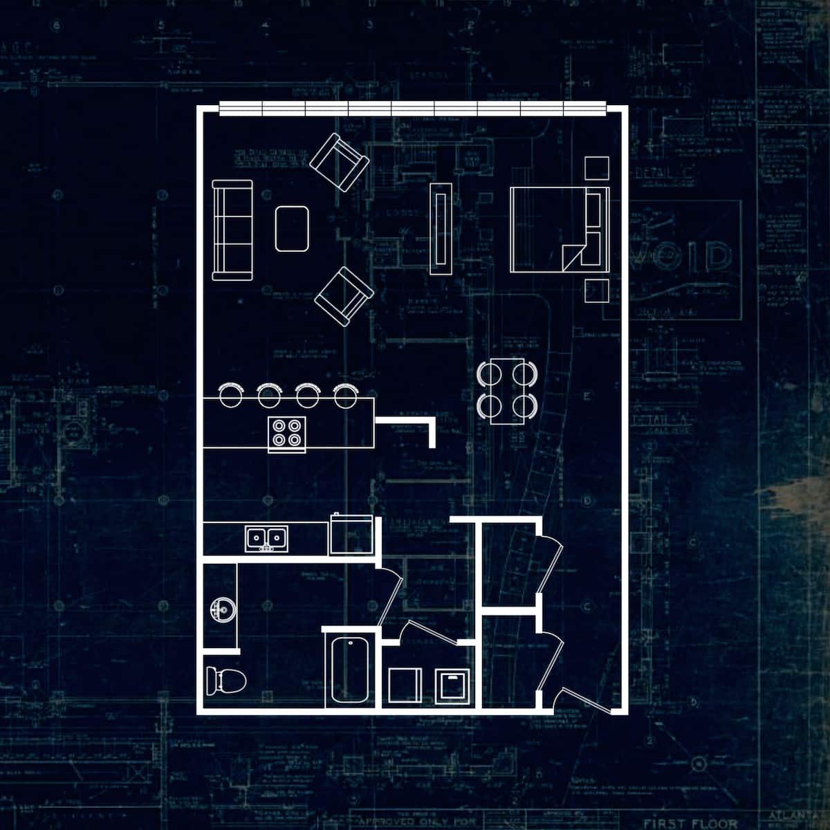 Floorplan diagram for The Perch, showing Studio