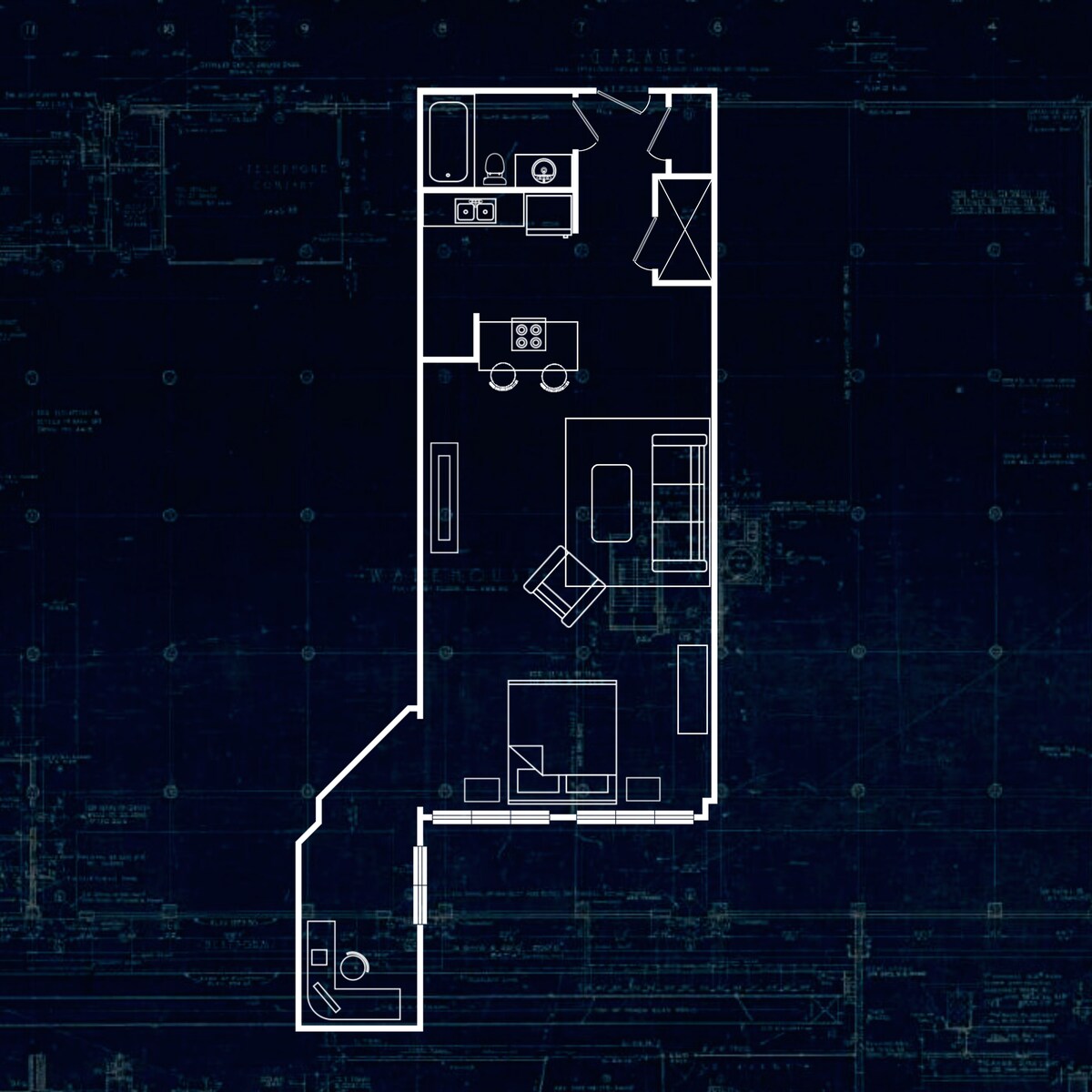 Plano de The Bell II, que muestra Estudio