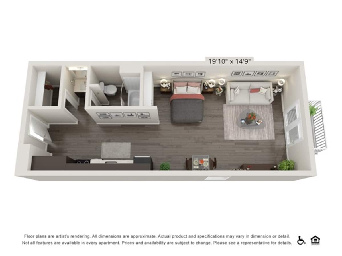 Floorplan diagram for S1, showing Studio