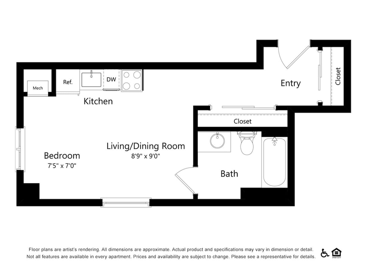 Diagram ng floorplan para sa S7, na nagpapakita ng Studio