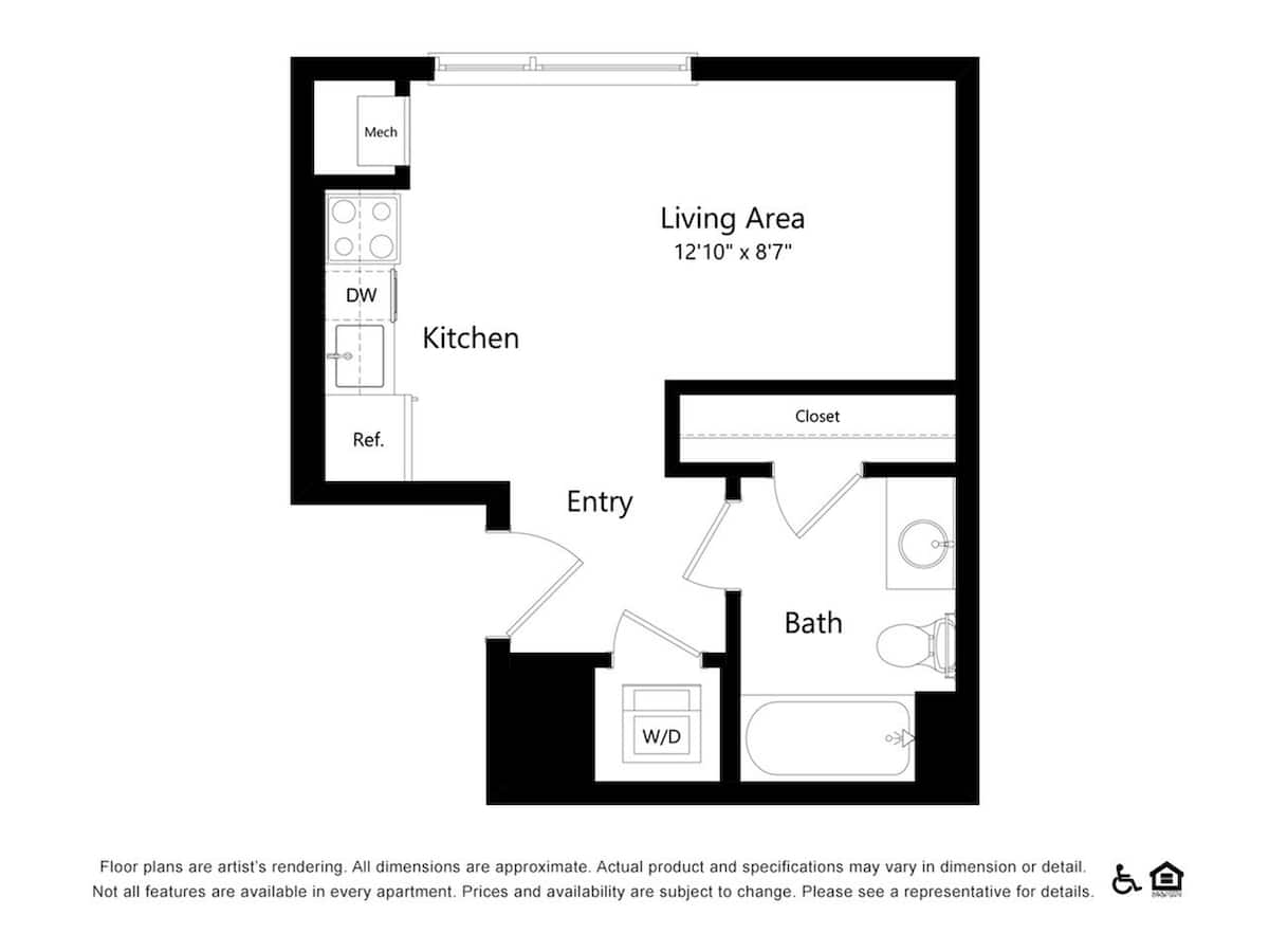 Floorplan diagram for S2F, showing Studio