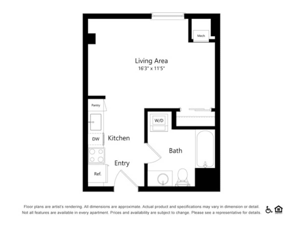 Floorplan diagram for S3F, showing Studio