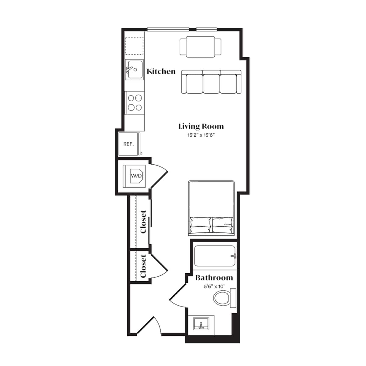 Floorplan diagram for S4A, showing Studio