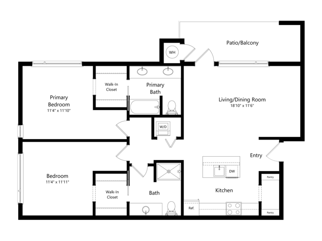 Plano de Mt Si, que muestra 2 dormitorio