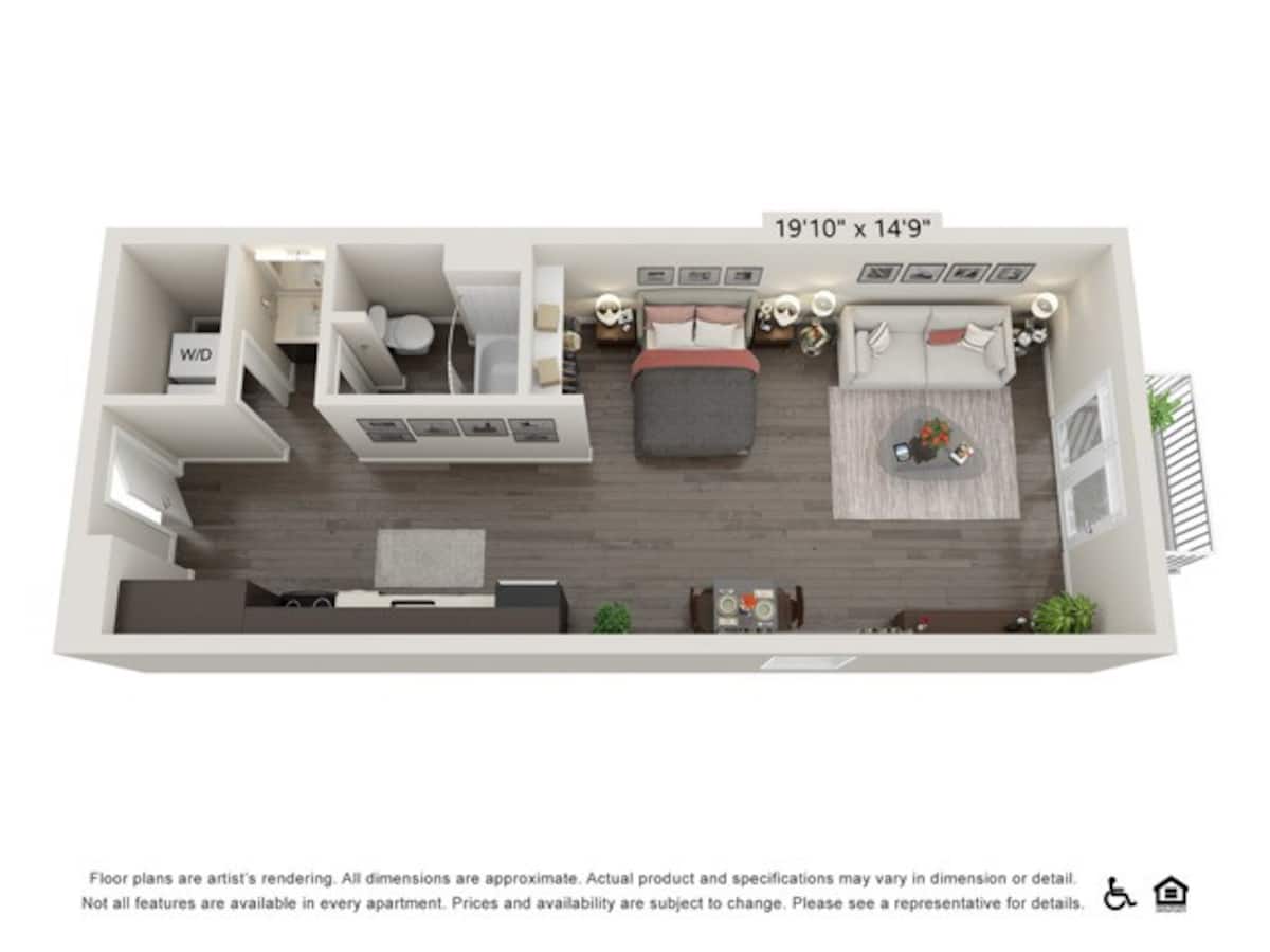 Floorplan diagram for S1, showing Studio