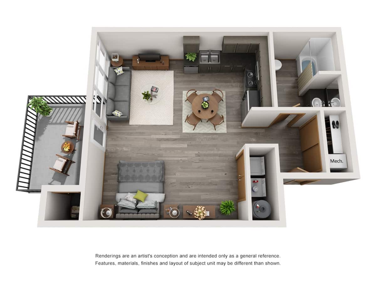 Floorplan diagram for Signature Six50, showing Studio