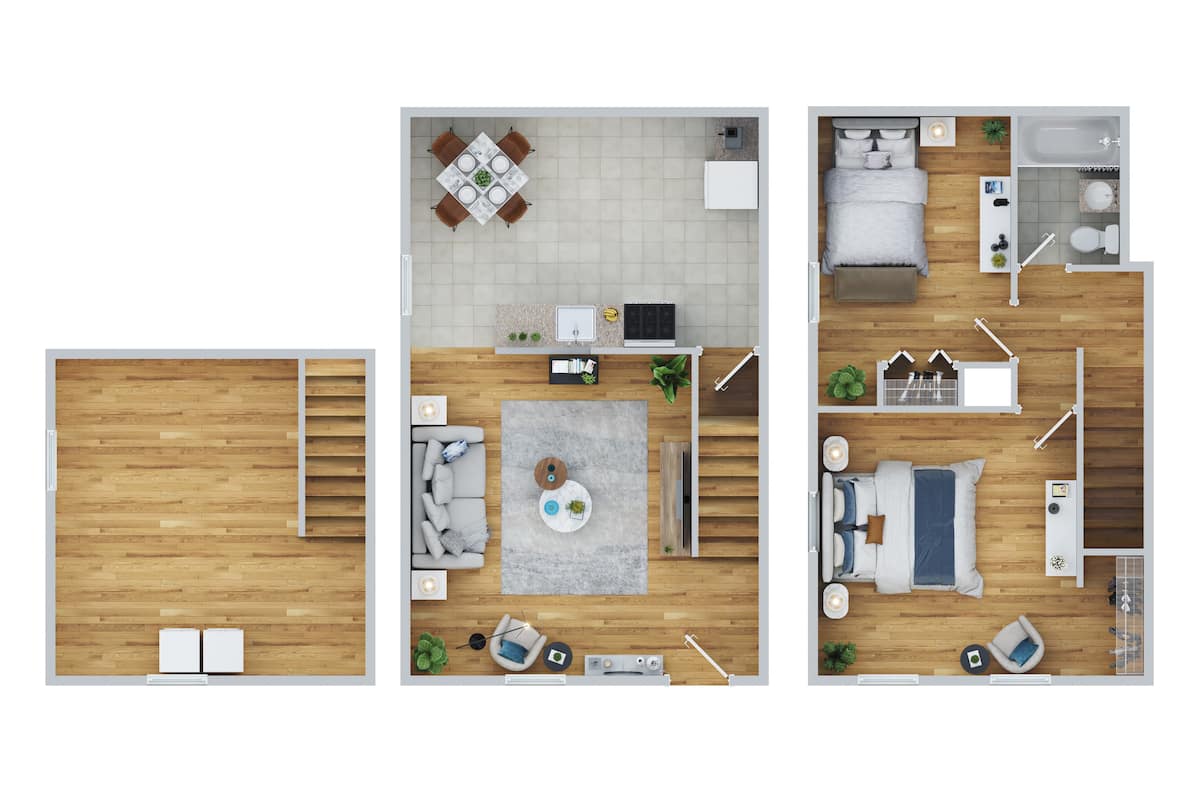 Floorplan diagram for The Willard, showing 2 bedroom