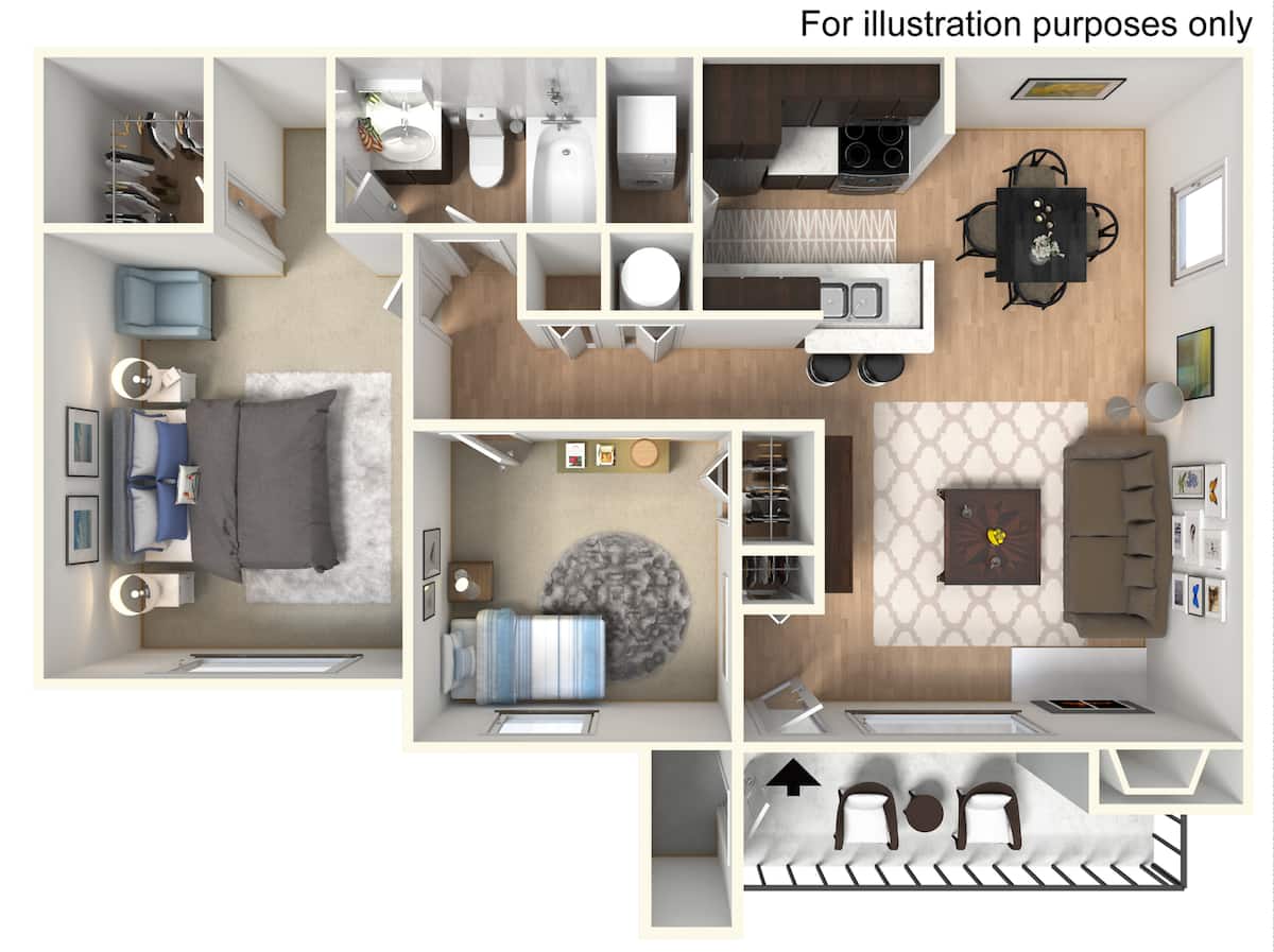 Floorplan diagram for Mandalay, showing 2 bedroom