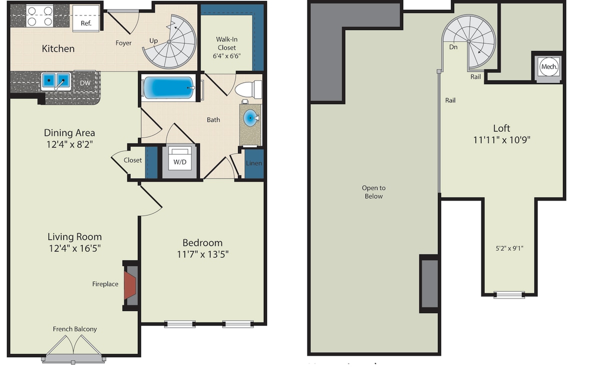 Floorplan diagram for The Arthur, showing 1 bedroom