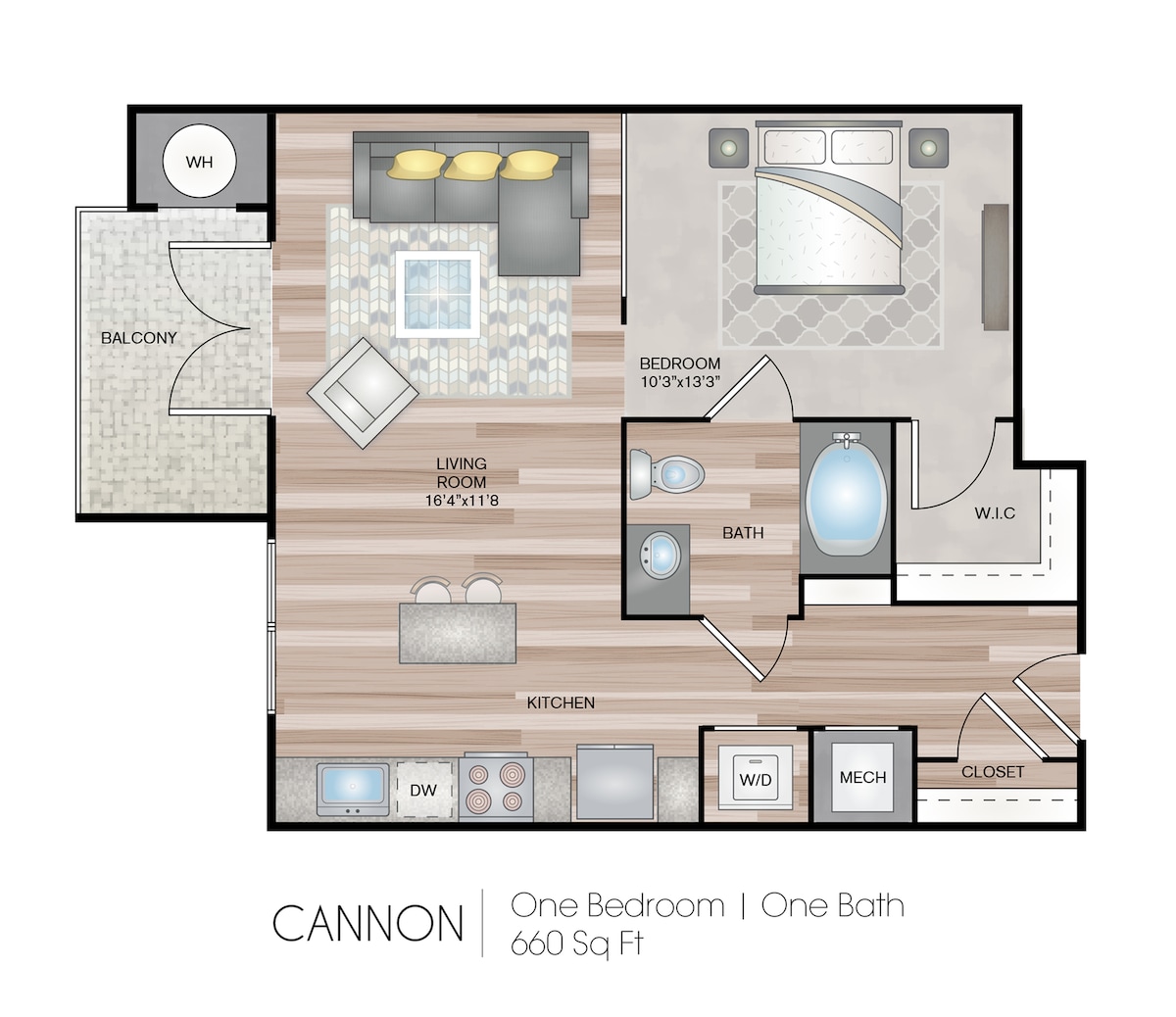 Floorplan diagram for Cannon, showing Studio
