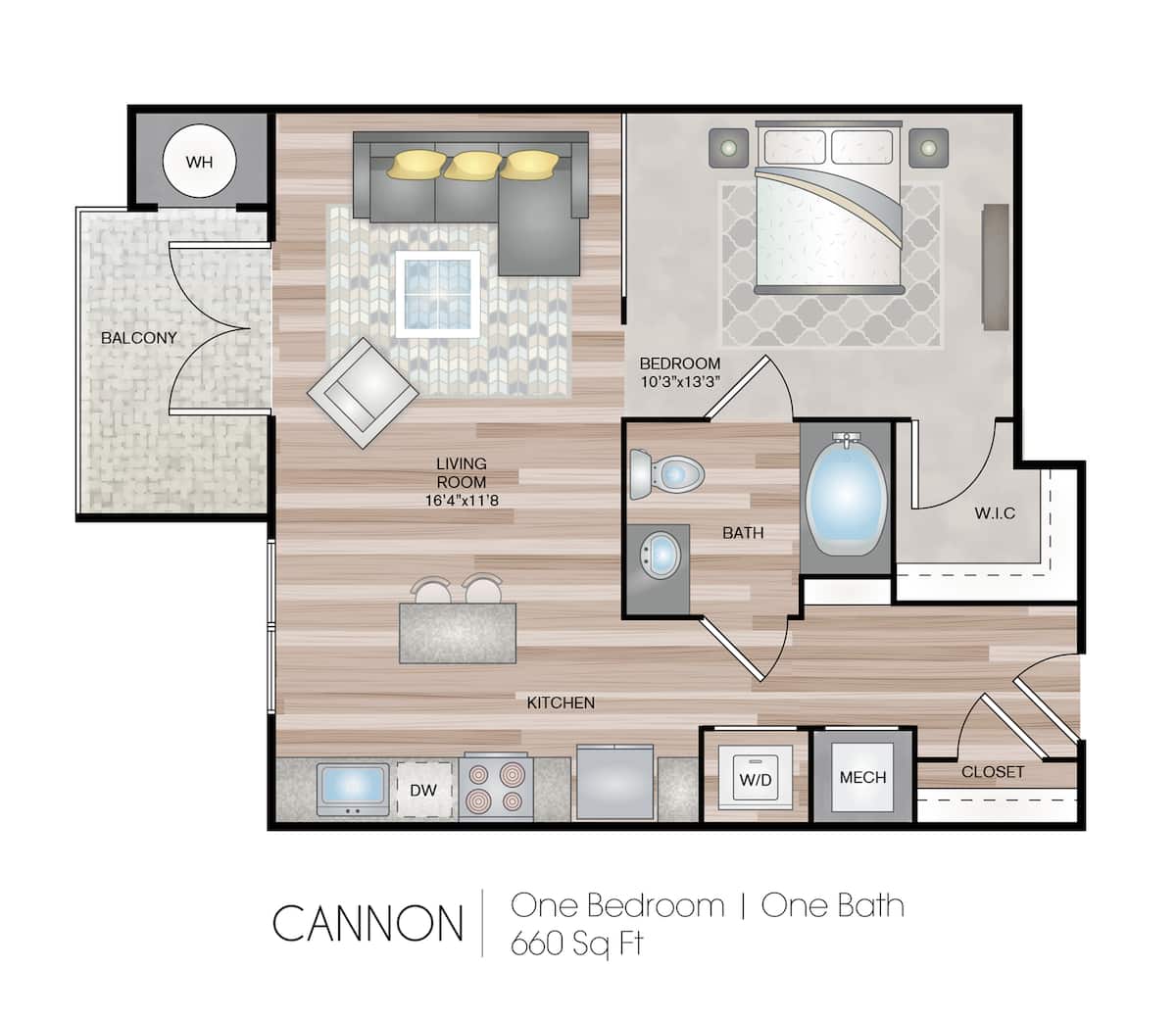 Floorplan diagram for Cannon, showing Studio