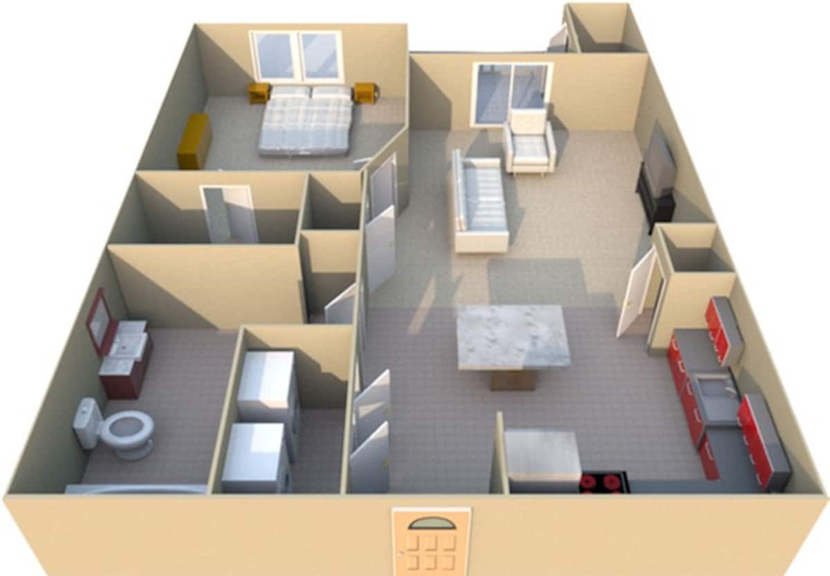 Floorplan diagram for Westview, showing 1 bedroom