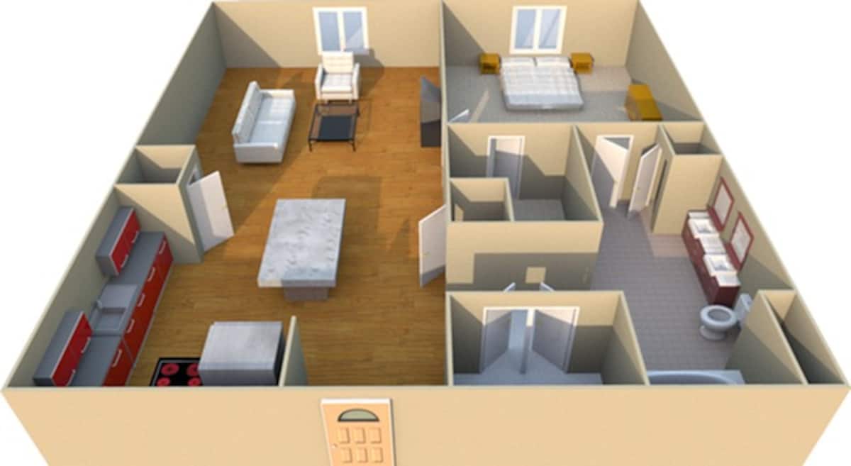 Floorplan diagram for West Wind Lofts, showing 1 bedroom