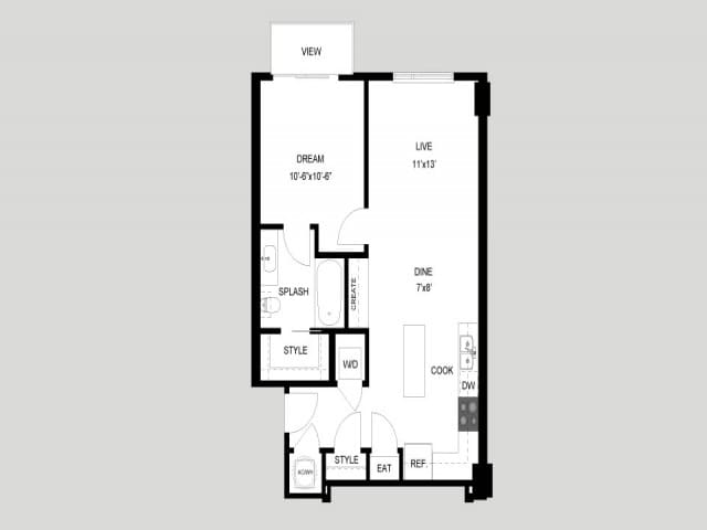 Plano de The Tower, que muestra 1 habitación