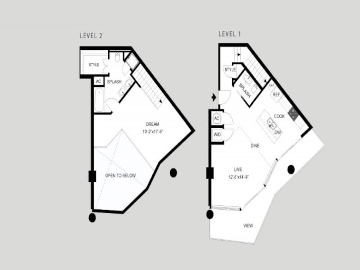 Floorplan diagram for The Shores - Loft, showing 1 bedroom