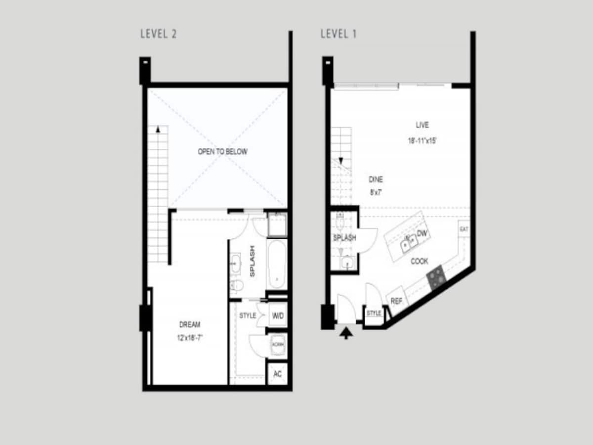 Floorplan diagram for The Bremond - Loft, showing 1 bedroom