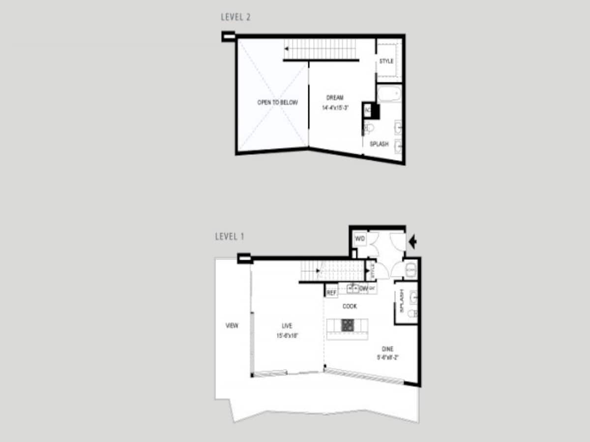 Floorplan diagram for The Zilker - Loft, showing 1 bedroom