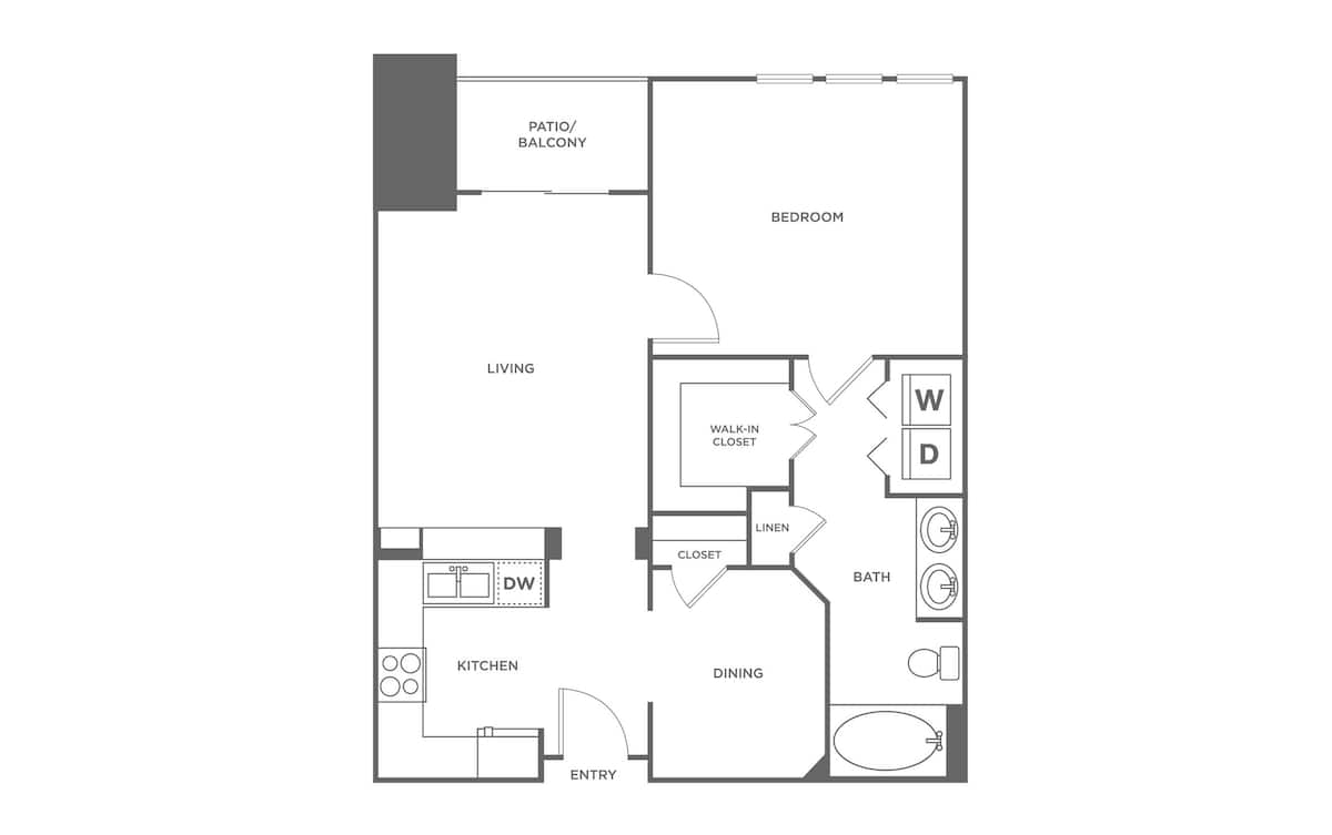 Floorplan diagram for Breckenridge Penthouse, showing 1 bedroom